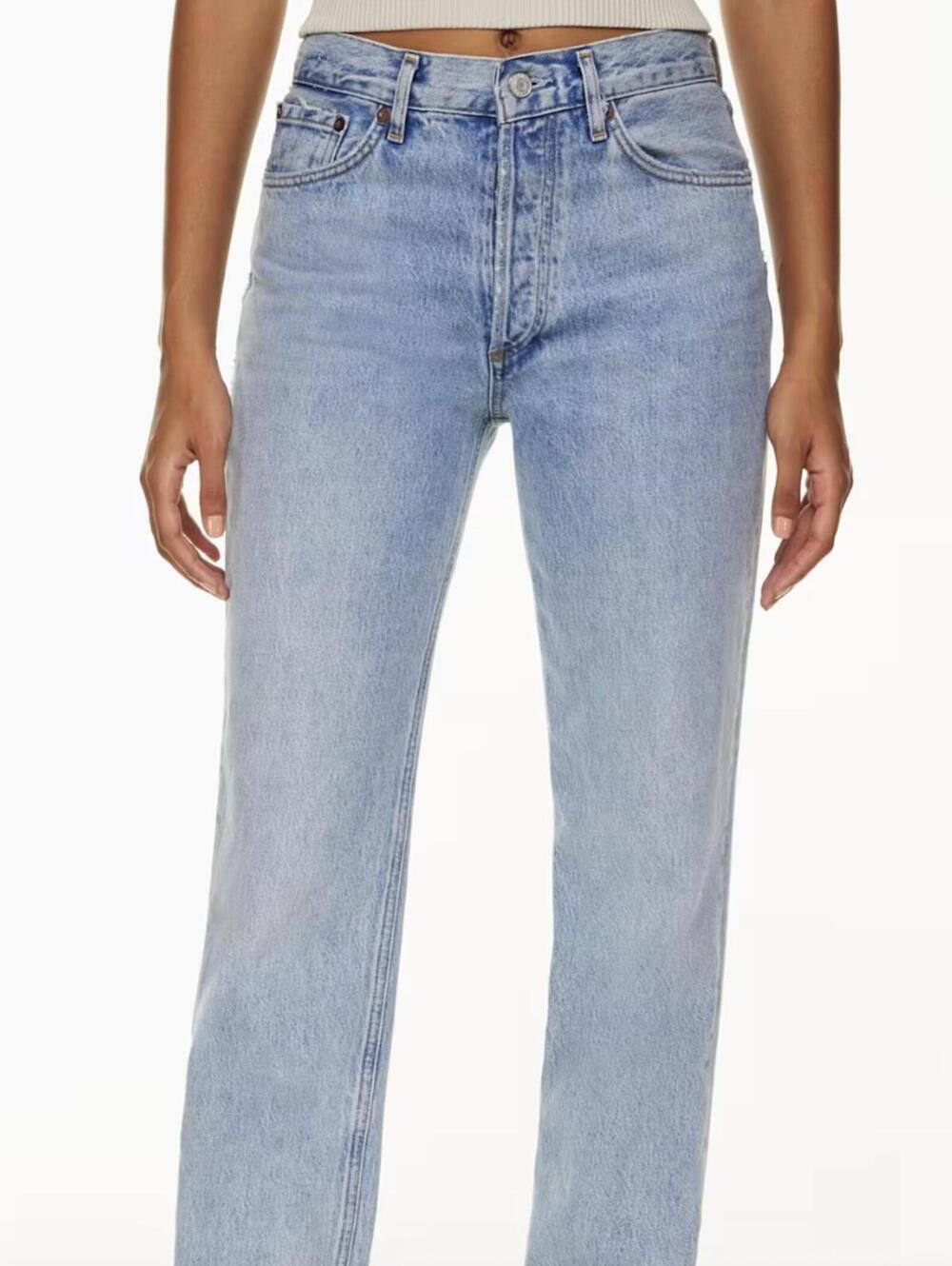 AGOLDE Lana Mid-Rise Vintage Straight Denim Jeans in Fiction - Size - 32 - NWT - Picture 2 of 13